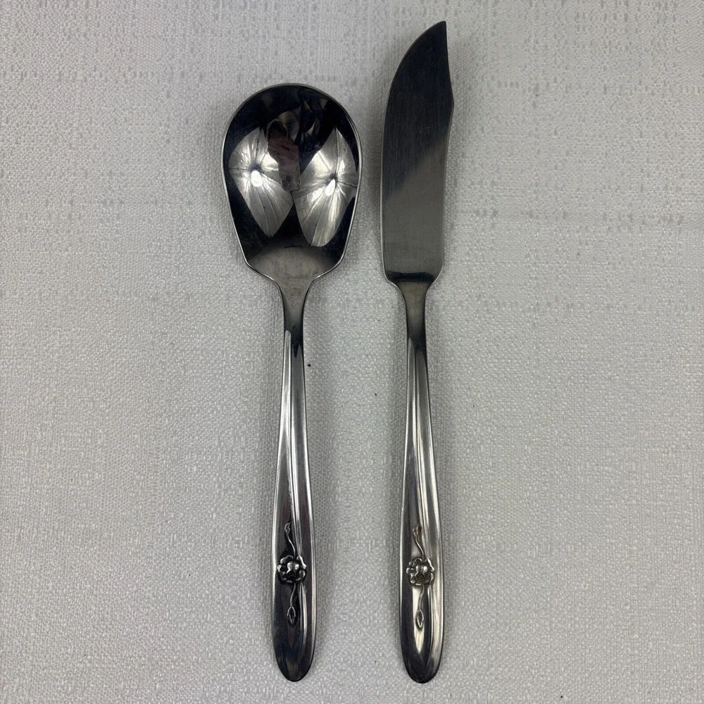 Sears Roebuck Provincial Rose Sugar‎ Spoon & Butter Knife